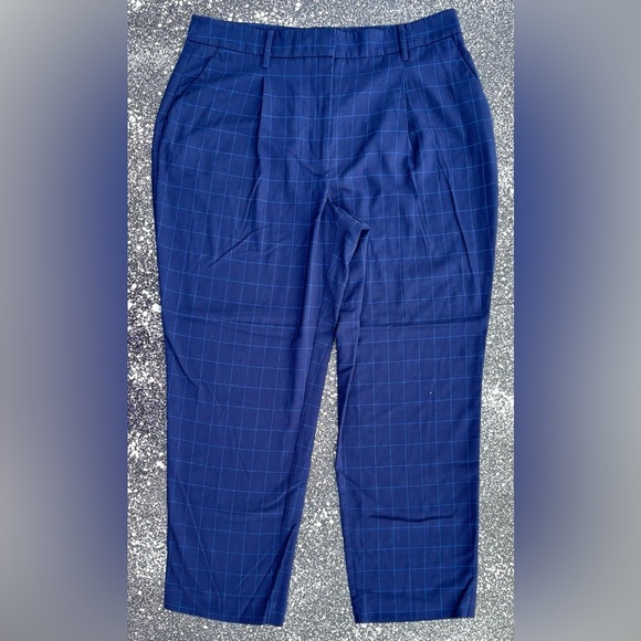 NINE WEST Plaid Dress Pants Straight Leg Size 16 - Picture 1 of 3